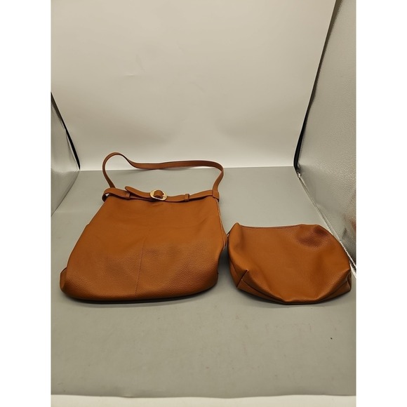 Anthropologie Handbags - By Anthropologie Bag Brown Lambs Leather Slouchy Shoulder Bag Boho W/Zip Insert